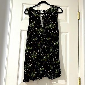 Free people multi color flora print mini dress